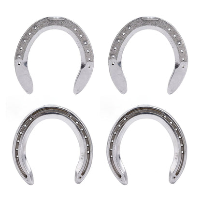 4pcs Horseshoes Aluminum Alloy Light Weight Reliable Practical Horse Riding Accessory for Racecourse Farm No. V1294-YM0523-3111220079612