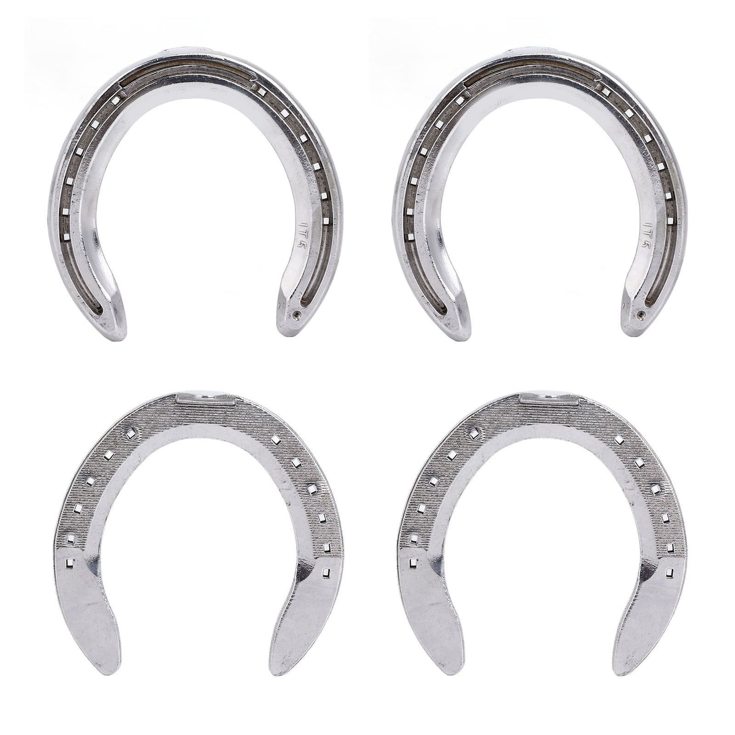 4pcs Horseshoes Aluminum Alloy Light Weight Reliable Practical Horse Riding Accessory for Racecourse Farm No. V1294-YM0523-3111220079612