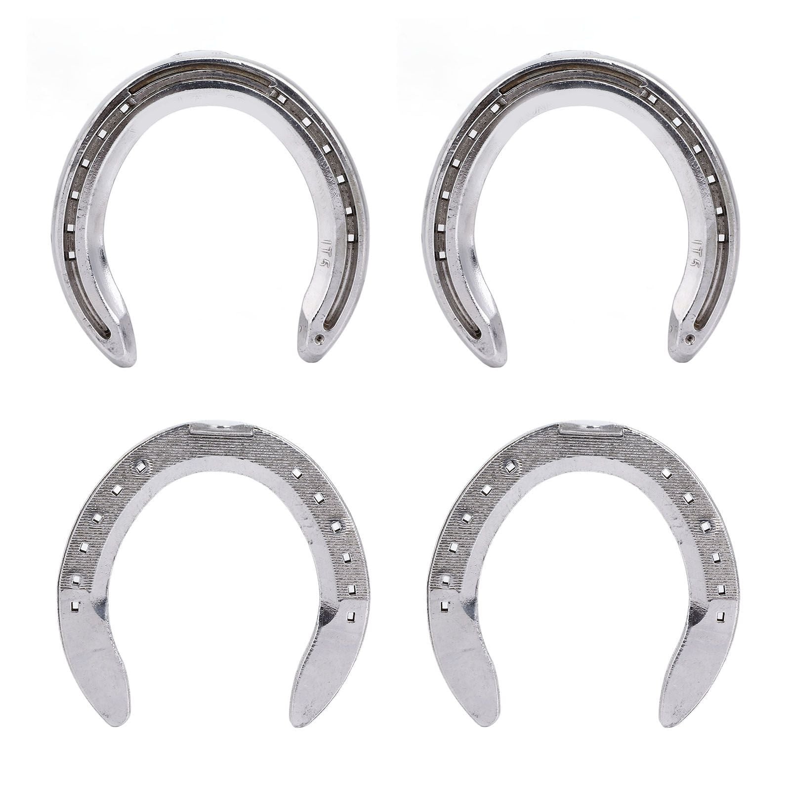 4pcs Horseshoes Aluminum Alloy Light Weight Reliable Practical Horse Riding Accessory for Racecourse Farm No. V1294-YM0523-3111220079612