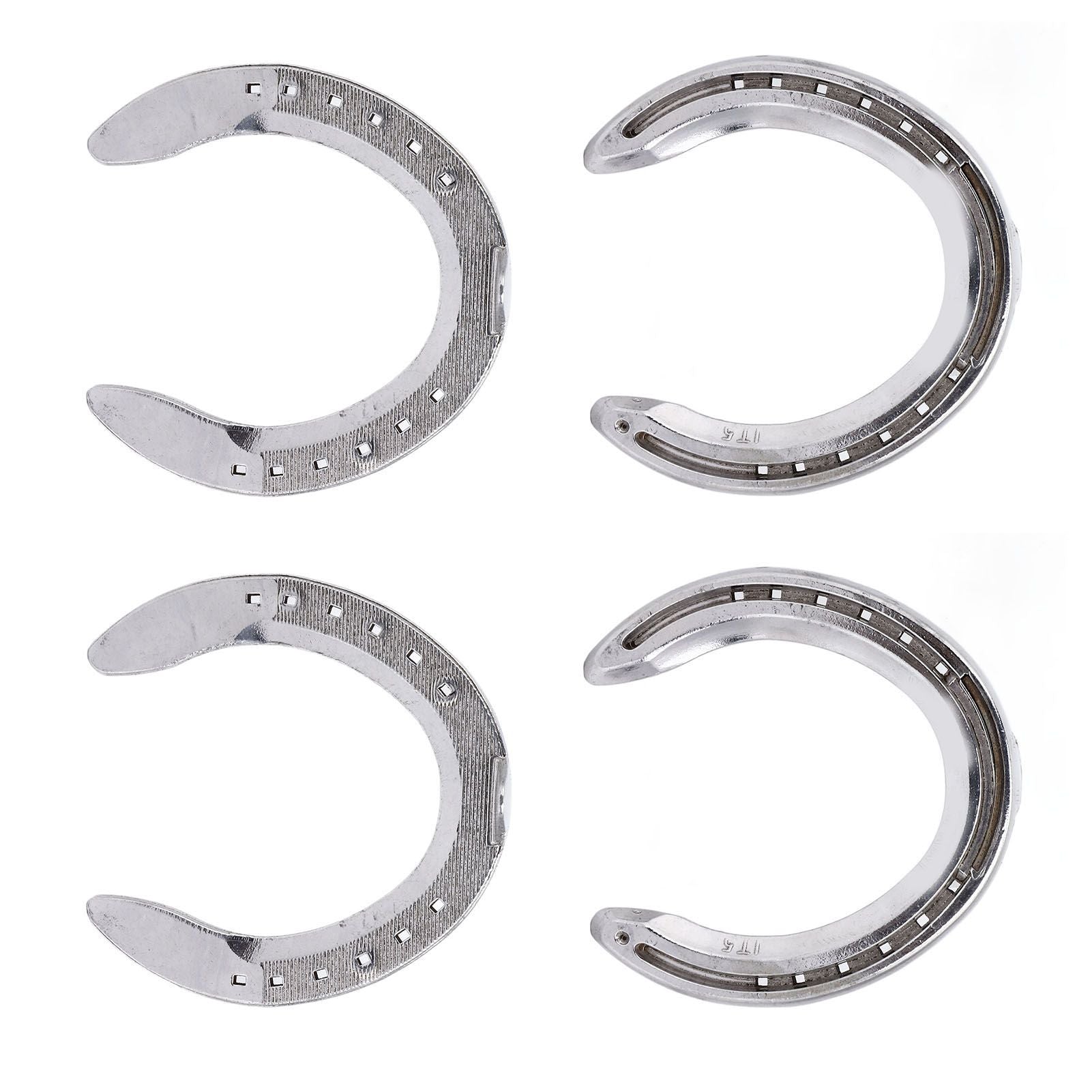 4pcs Horseshoes Aluminum Alloy Light Weight Reliable Practical Horse Riding Accessory for Racecourse Farm No. V1294-YM0523-3111220079612