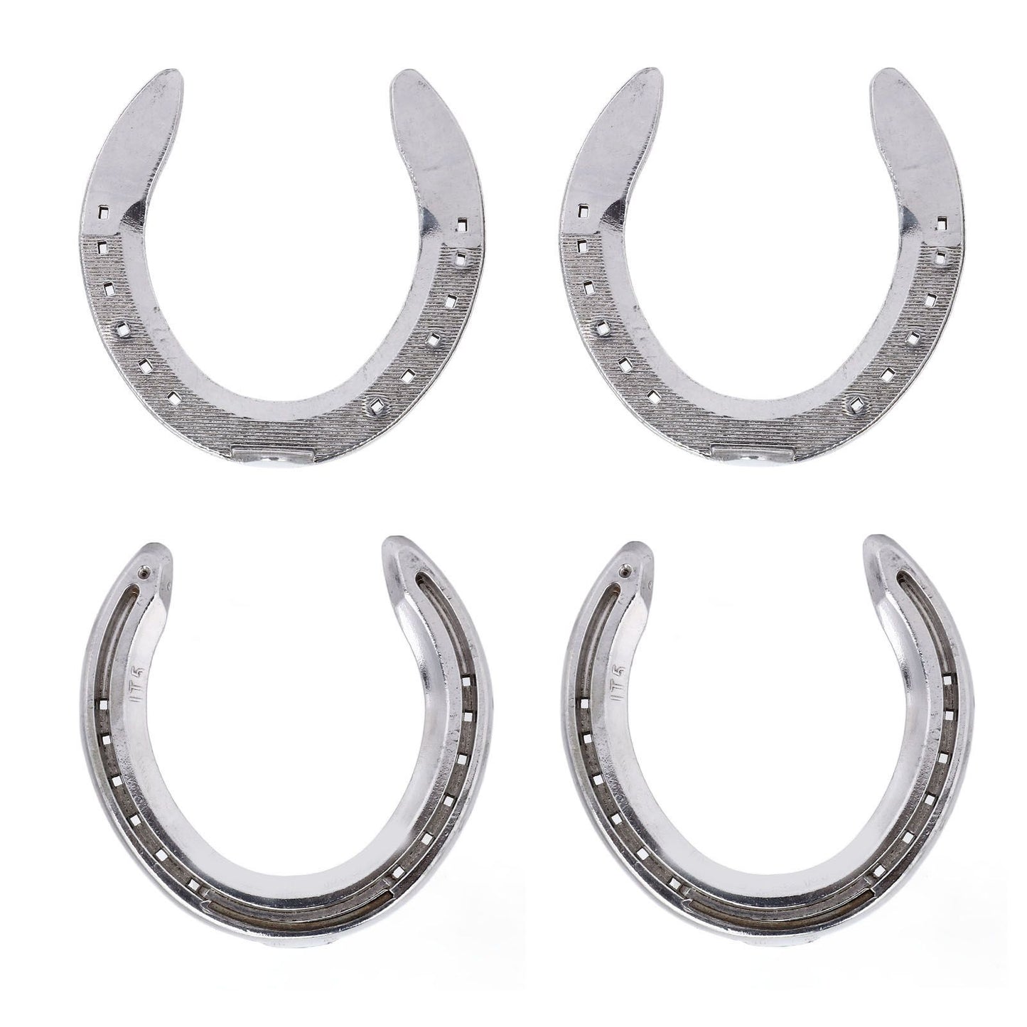 4pcs Horseshoes Aluminum Alloy Light Weight Reliable Practical Horse Riding Accessory for Racecourse Farm No. V1294-YM0523-3111220079612