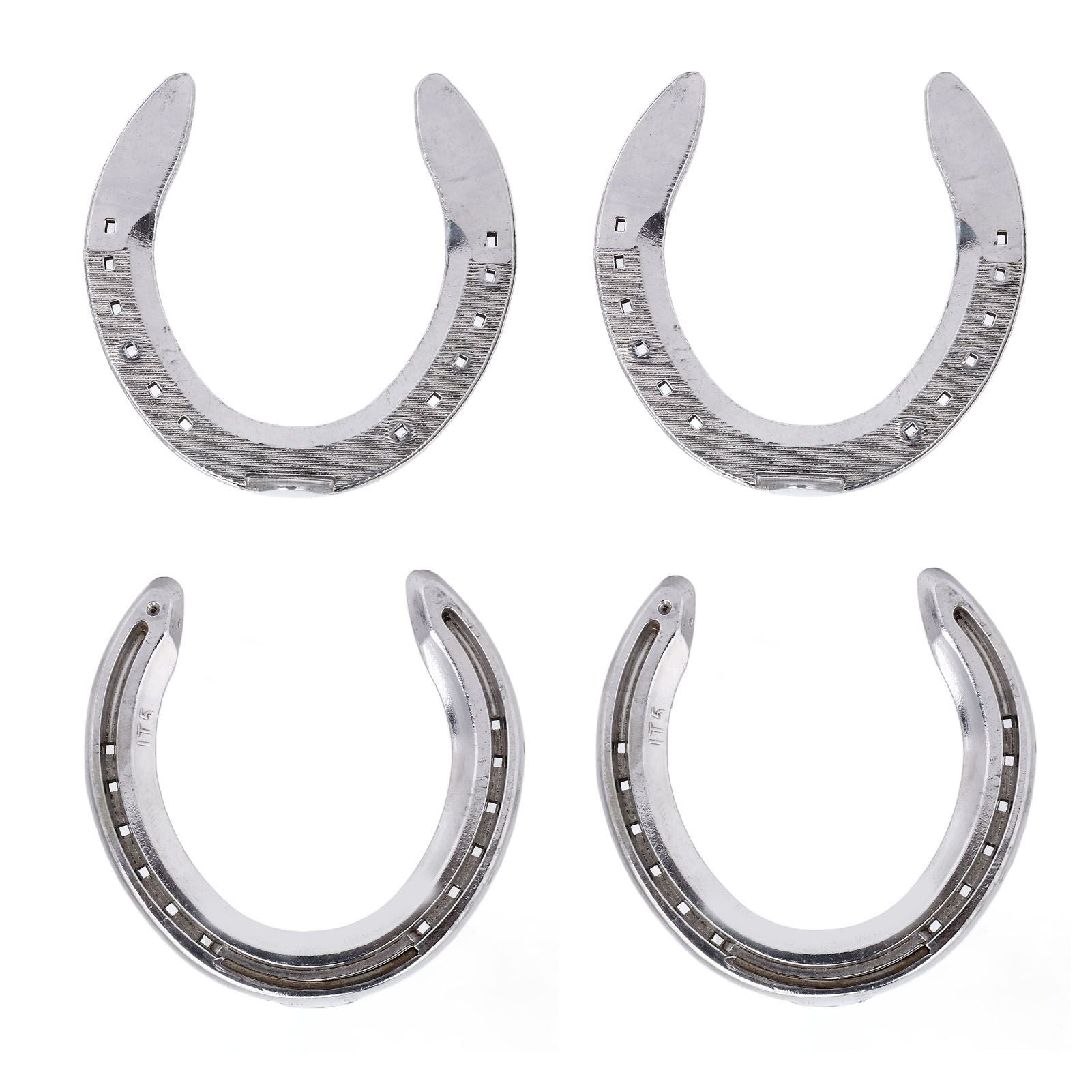 4pcs Horseshoes Aluminum Alloy Light Weight Reliable Practical Horse Riding Accessory for Racecourse Farm No. V1294-YM0523-3111220079612