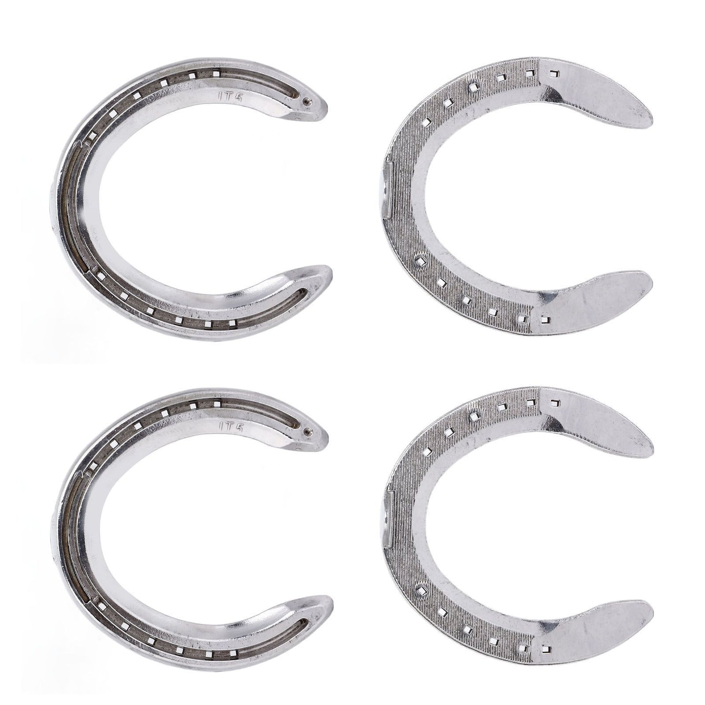 4pcs Horseshoes Aluminum Alloy Light Weight Reliable Practical Horse Riding Accessory for Racecourse Farm No. V1294-YM0523-3111220079612