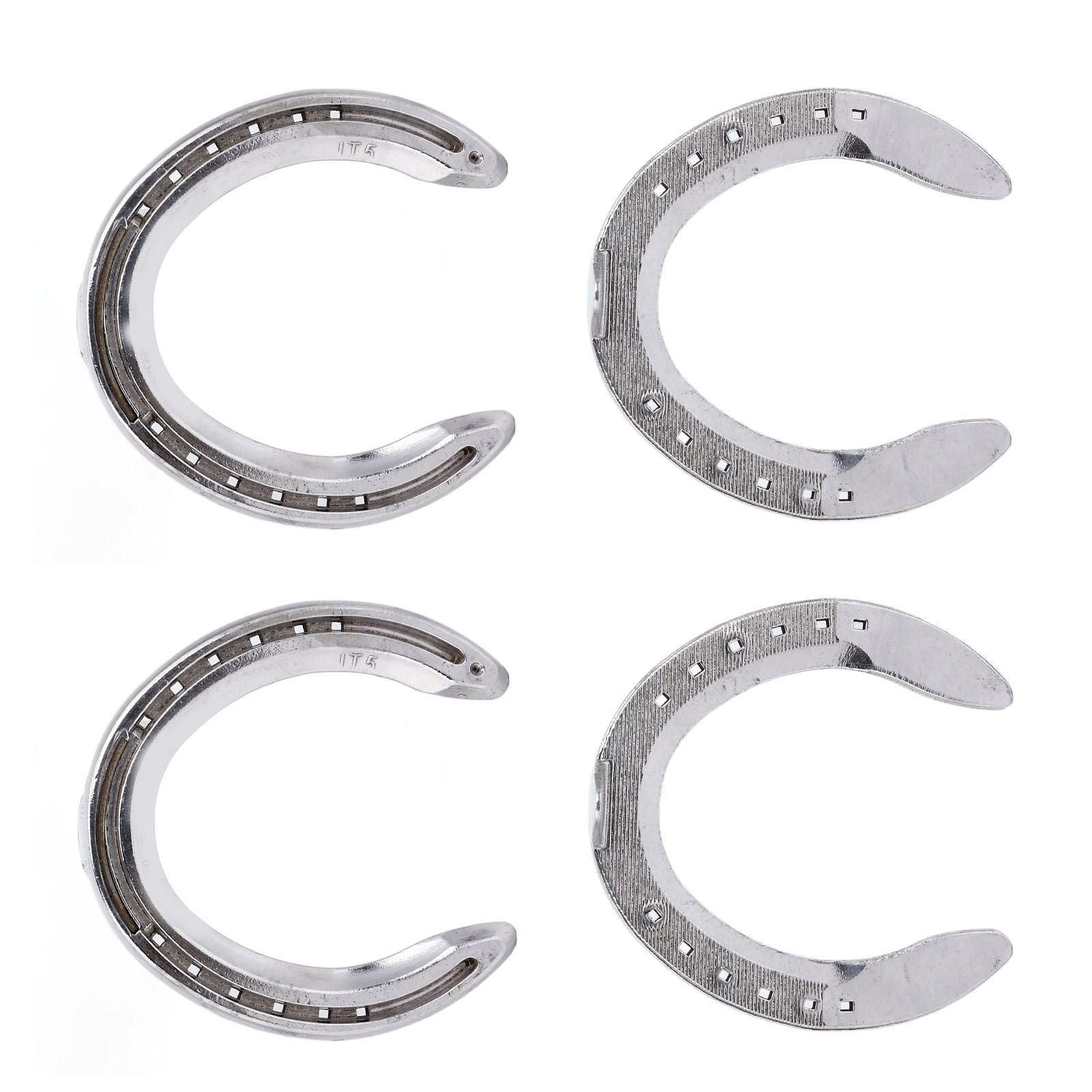 4pcs Horseshoes Aluminum Alloy Light Weight Reliable Practical Horse Riding Accessory for Racecourse Farm No. V1294-YM0523-3111220079612