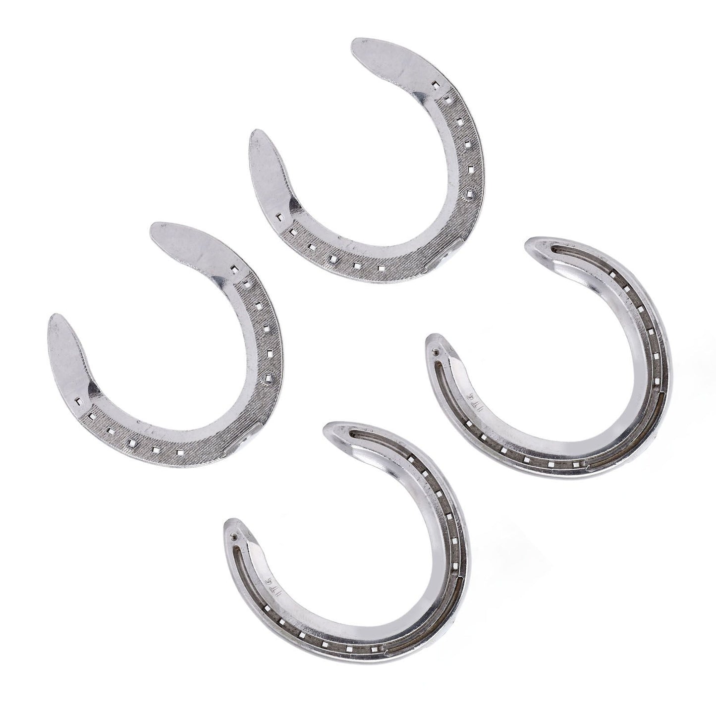 4pcs Horseshoes Aluminum Alloy Light Weight Reliable Practical Horse Riding Accessory for Racecourse Farm No. V1294-YM0523-3111220079612