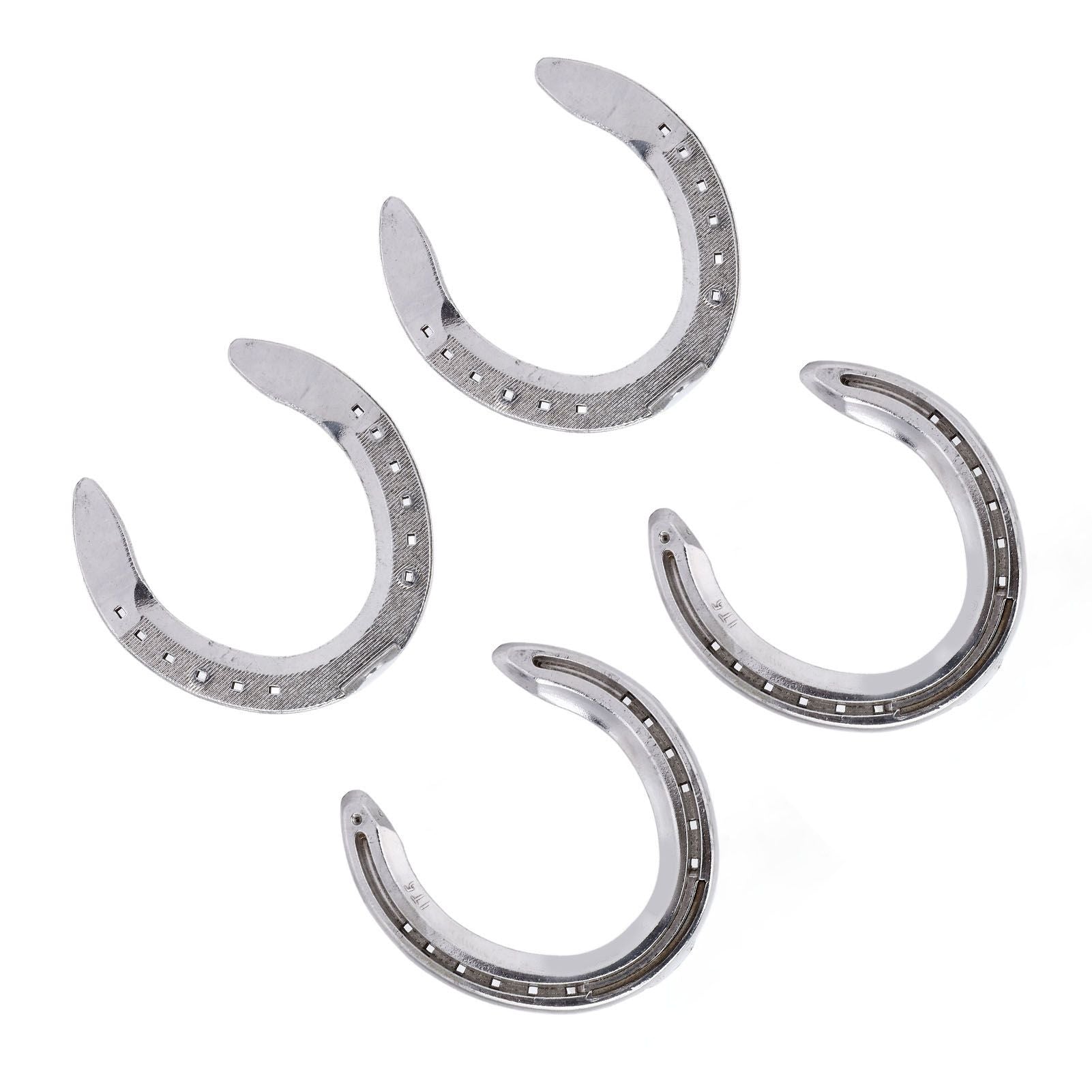 4pcs Horseshoes Aluminum Alloy Light Weight Reliable Practical Horse Riding Accessory for Racecourse Farm No. V1294-YM0523-3111220079612