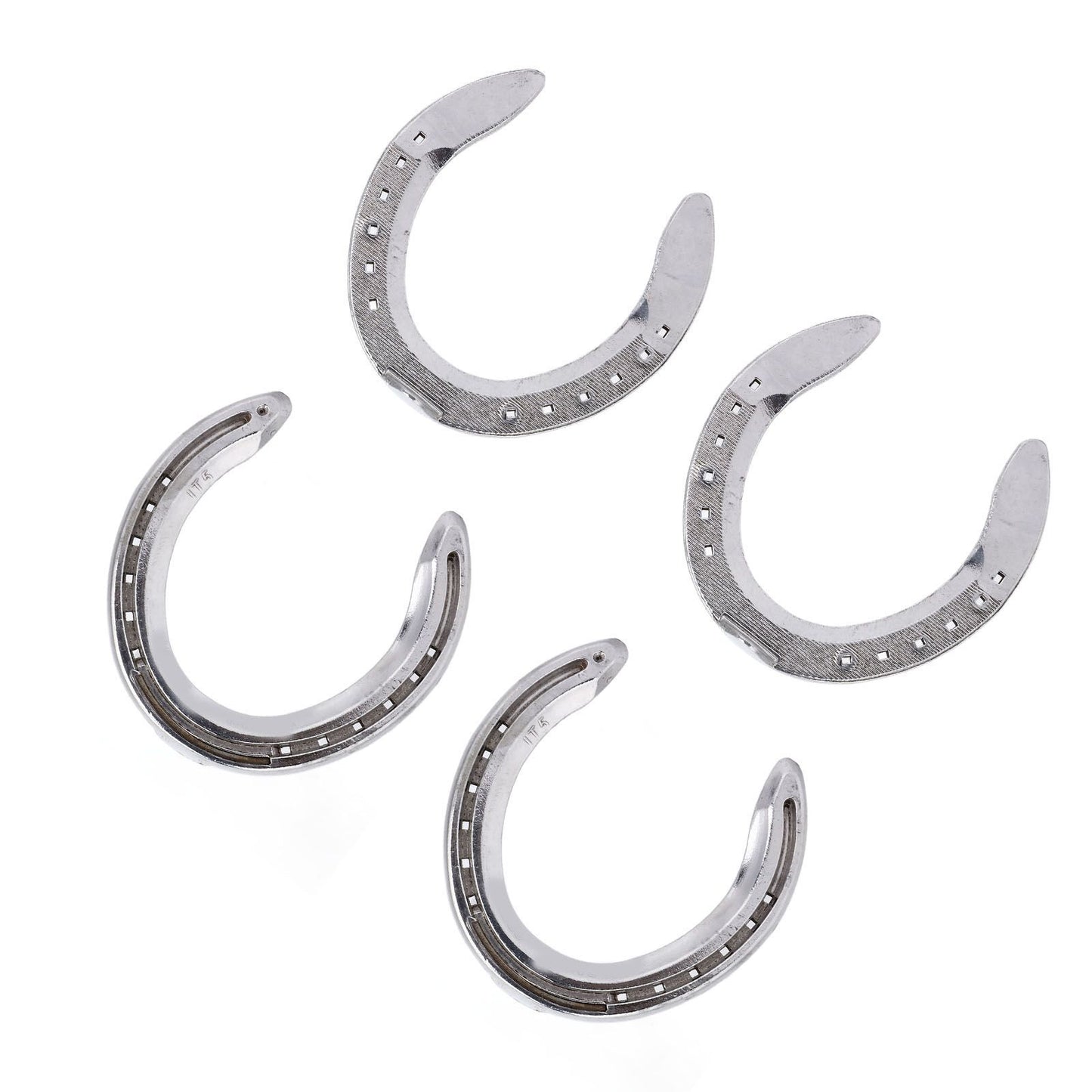 4pcs Horseshoes Aluminum Alloy Light Weight Reliable Practical Horse Riding Accessory for Racecourse Farm No. V1294-YM0523-3111220079612