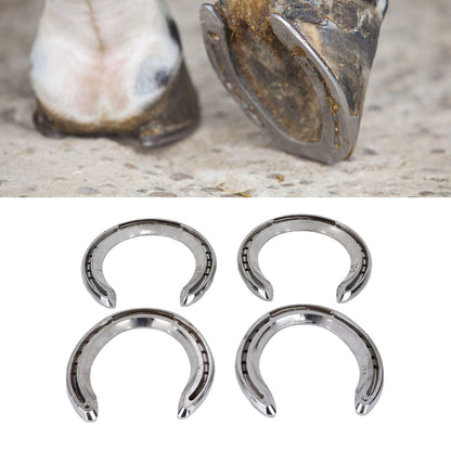 4pcs Horseshoes Aluminum Alloy Light Weight Reliable Practical Horse Riding Accessory for Racecourse Farm No. V1294-YM0523-3111220079612