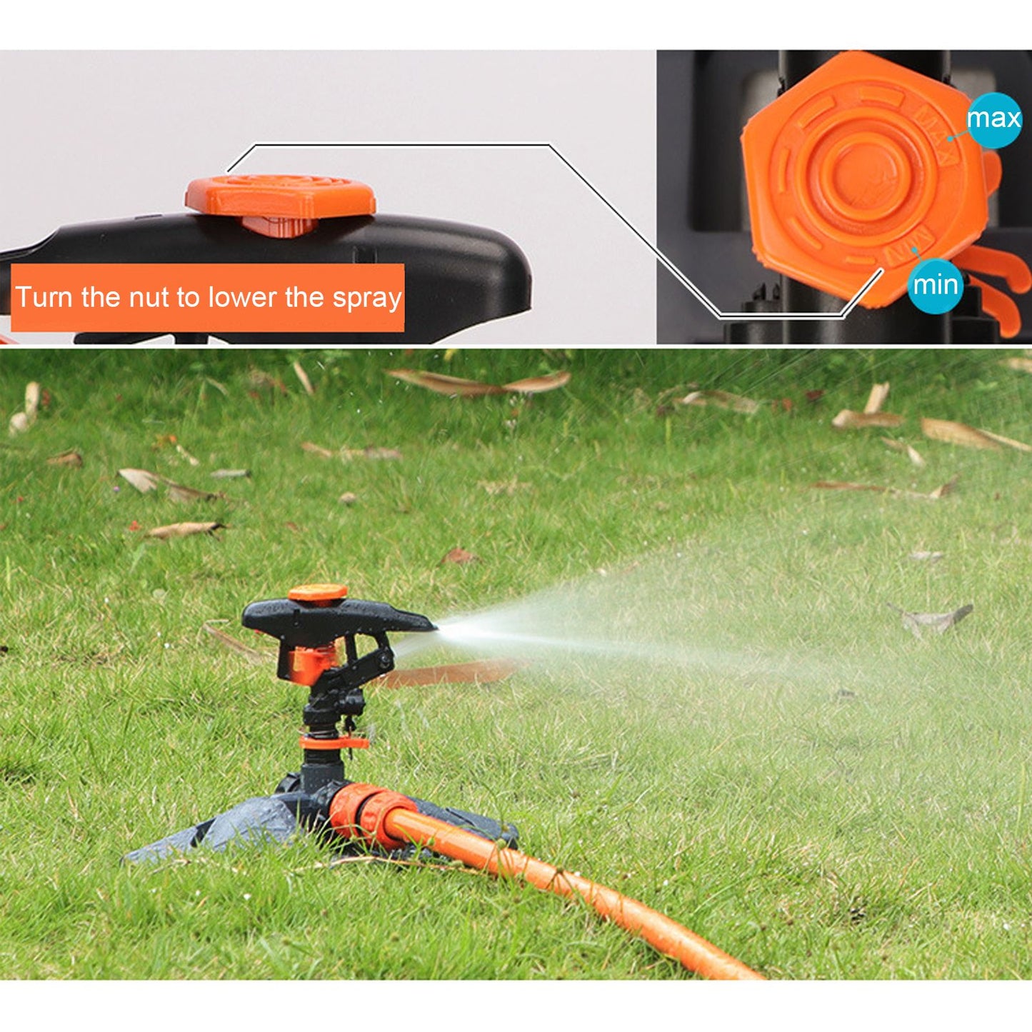 G3/4 Garden Plant Sprinkler Automatic Rotating Water Sprinkler Lawn Forest Irrigation System V1294-YM0523-3111220079911
