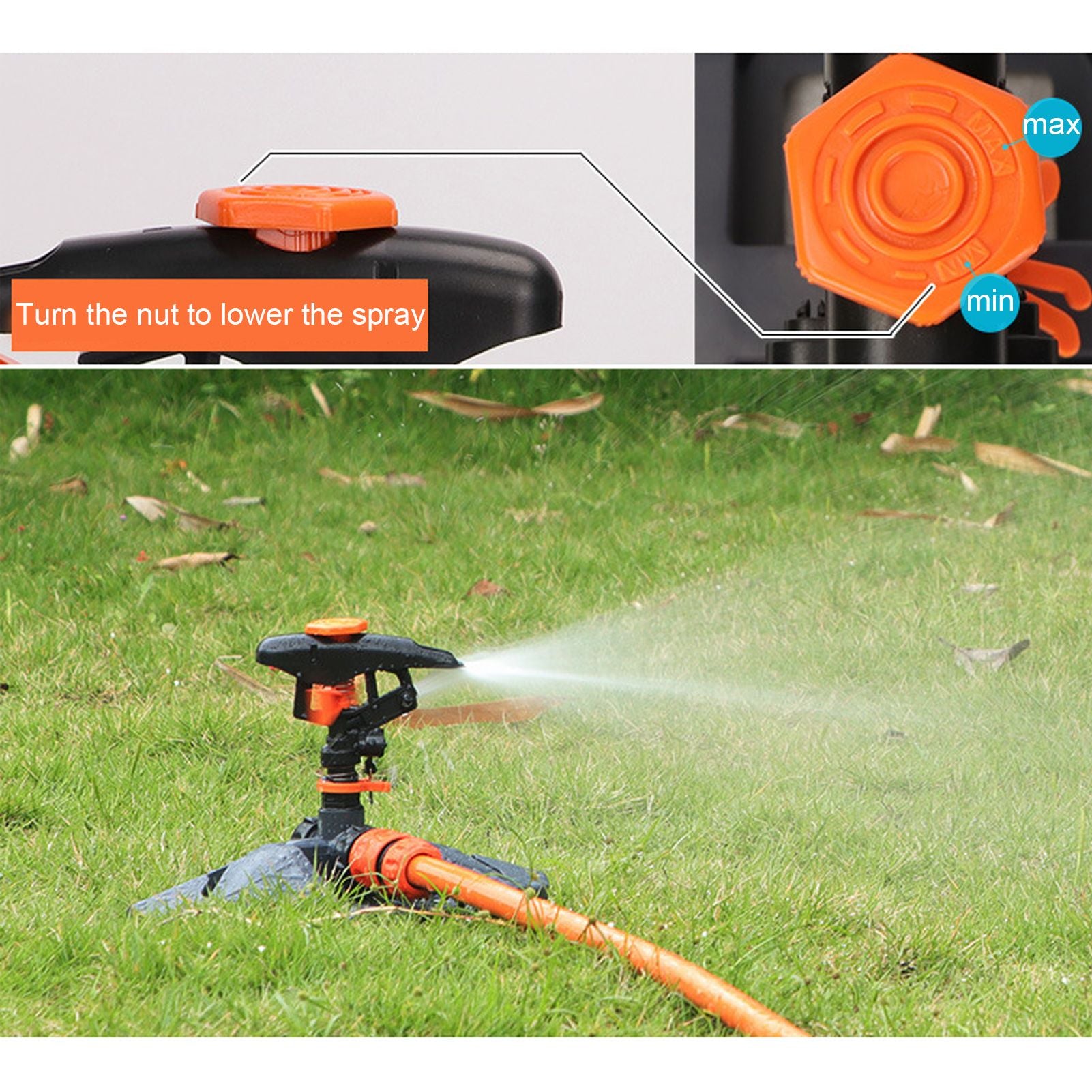 G3/4 Garden Plant Sprinkler Automatic Rotating Water Sprinkler Lawn Forest Irrigation System V1294-YM0523-3111220079911