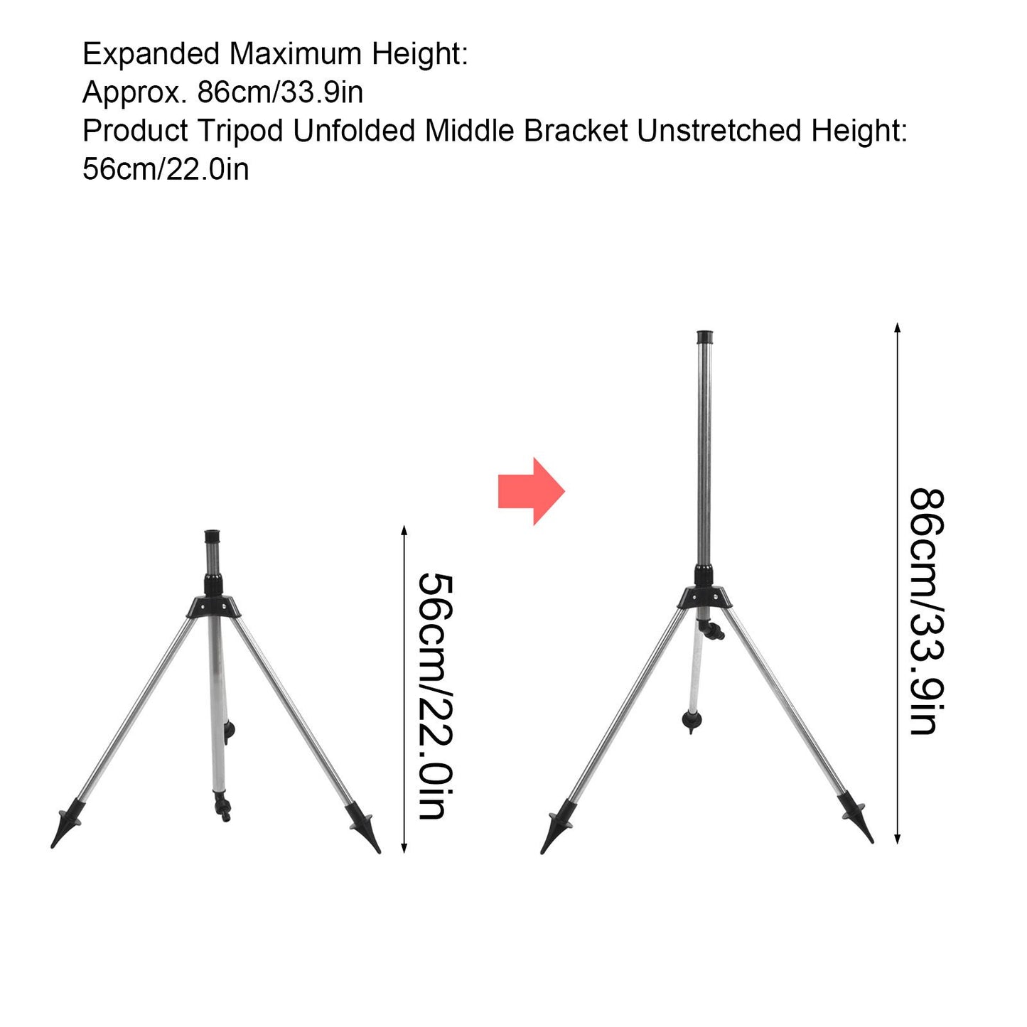 Sprinkler Tripod G1/2 Female Thread Plant Watering Tripod for Garden Yard Patio Lawn V1294-YM0523-3111220080811