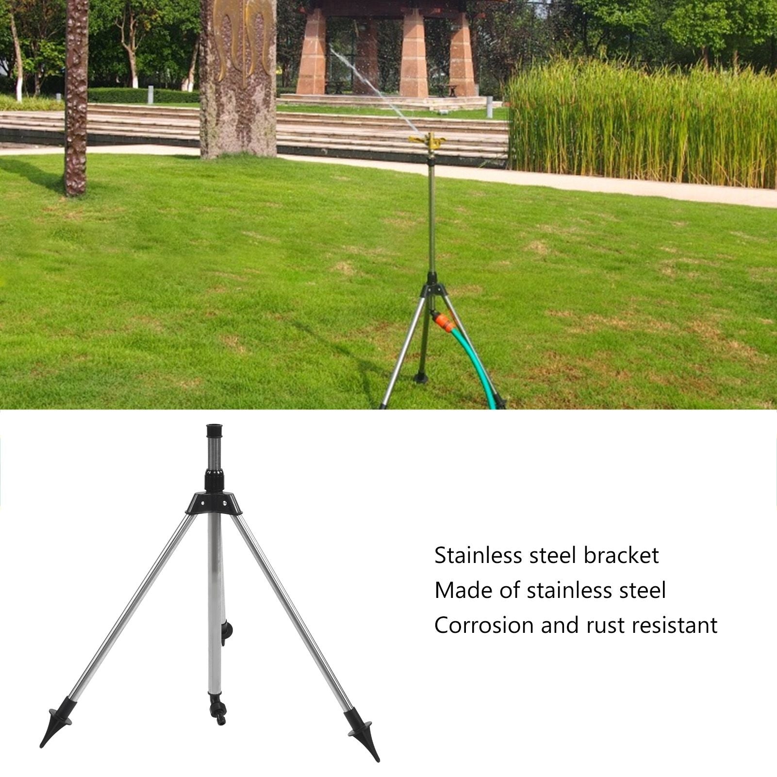 Sprinkler Tripod G1/2 Female Thread Plant Watering Tripod for Garden Yard Patio Lawn V1294-YM0523-3111220080811