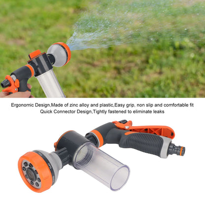 Garden Hose Nozzle 8 Spray Pattern Hose Hand Sprayer for Flowers Watering Car Wash Pet Shower V1294-YM0523-3111220081011