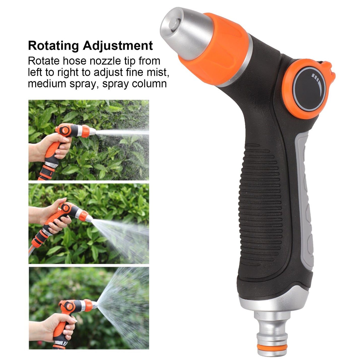 Garden Hose Nozzle Hose Rotating Adjustment Hose Thumb Sprayer for Watering Car Wash Yard Cleaning V1294-YM0523-3111220081111