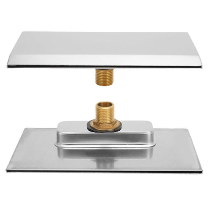 Waterfall Tub Spout G1/2 External Thread SPA Bathroom Pool Swimming Pool Silver Wall Mounted Waterfall Outlet V1294-YM0523-3111220081611