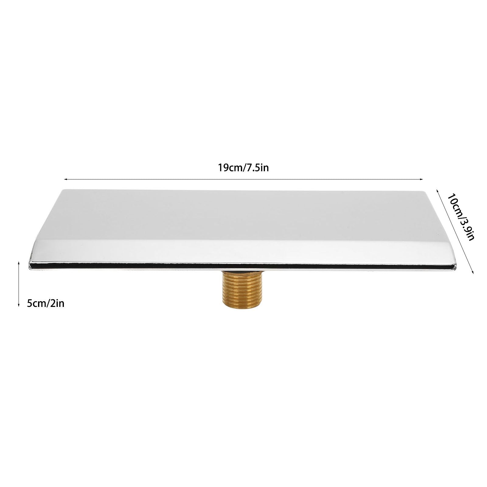 Waterfall Tub Spout G1/2 External Thread SPA Bathroom Pool Swimming Pool Silver Wall Mounted Waterfall Outlet V1294-YM0523-3111220081611