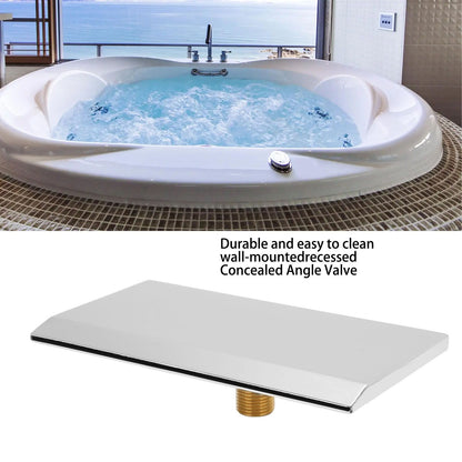 Waterfall Tub Spout G1/2 External Thread SPA Bathroom Pool Swimming Pool Silver Wall Mounted Waterfall Outlet V1294-YM0523-3111220081611