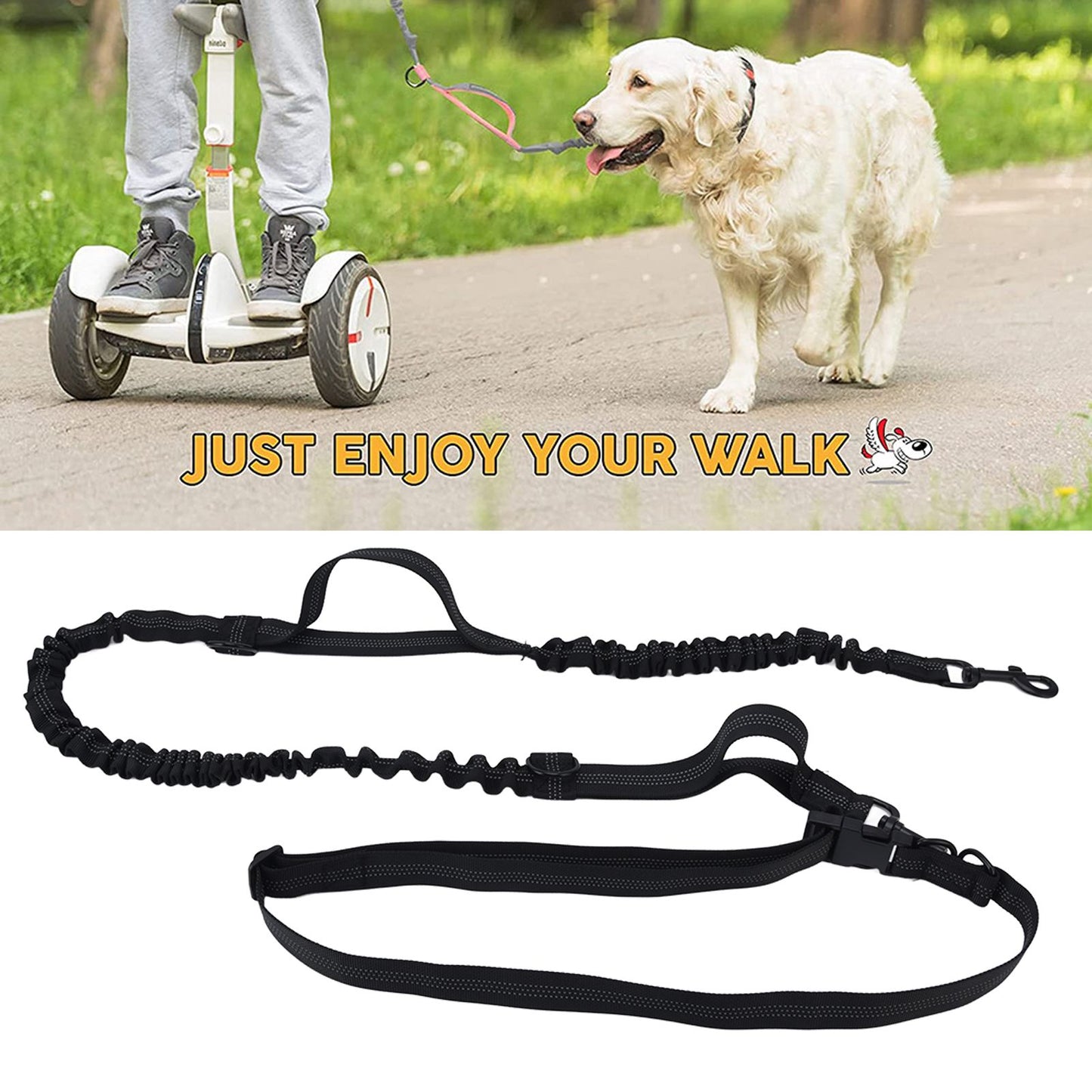 Pet Leash Reflective Retractable Portable Adjustable Dog Traction Rope for Pets Dogs Black V1294-YM0523-3111220081912