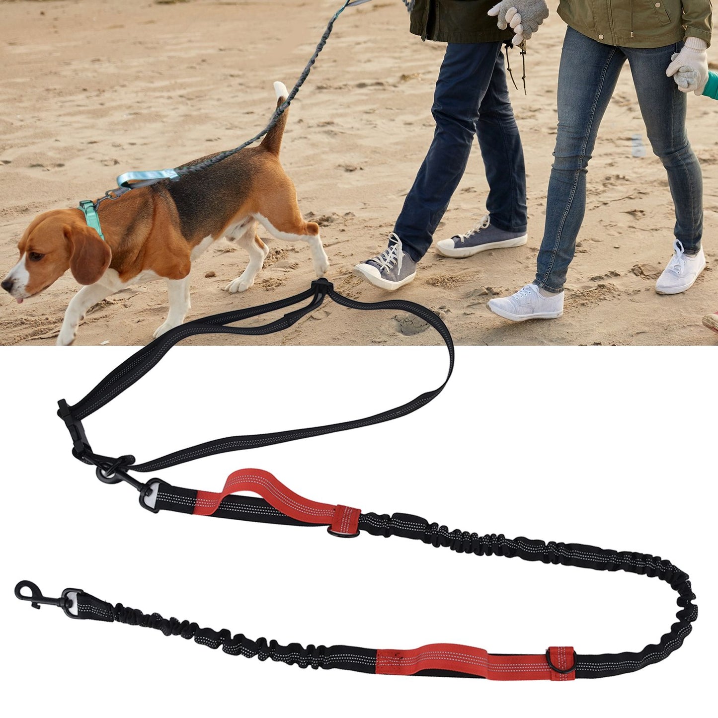 Pet Leash Reflective Retractable Portable Adjustable Dog Traction Rope for Pets Dogs Red V1294-YM0523-3111220081913