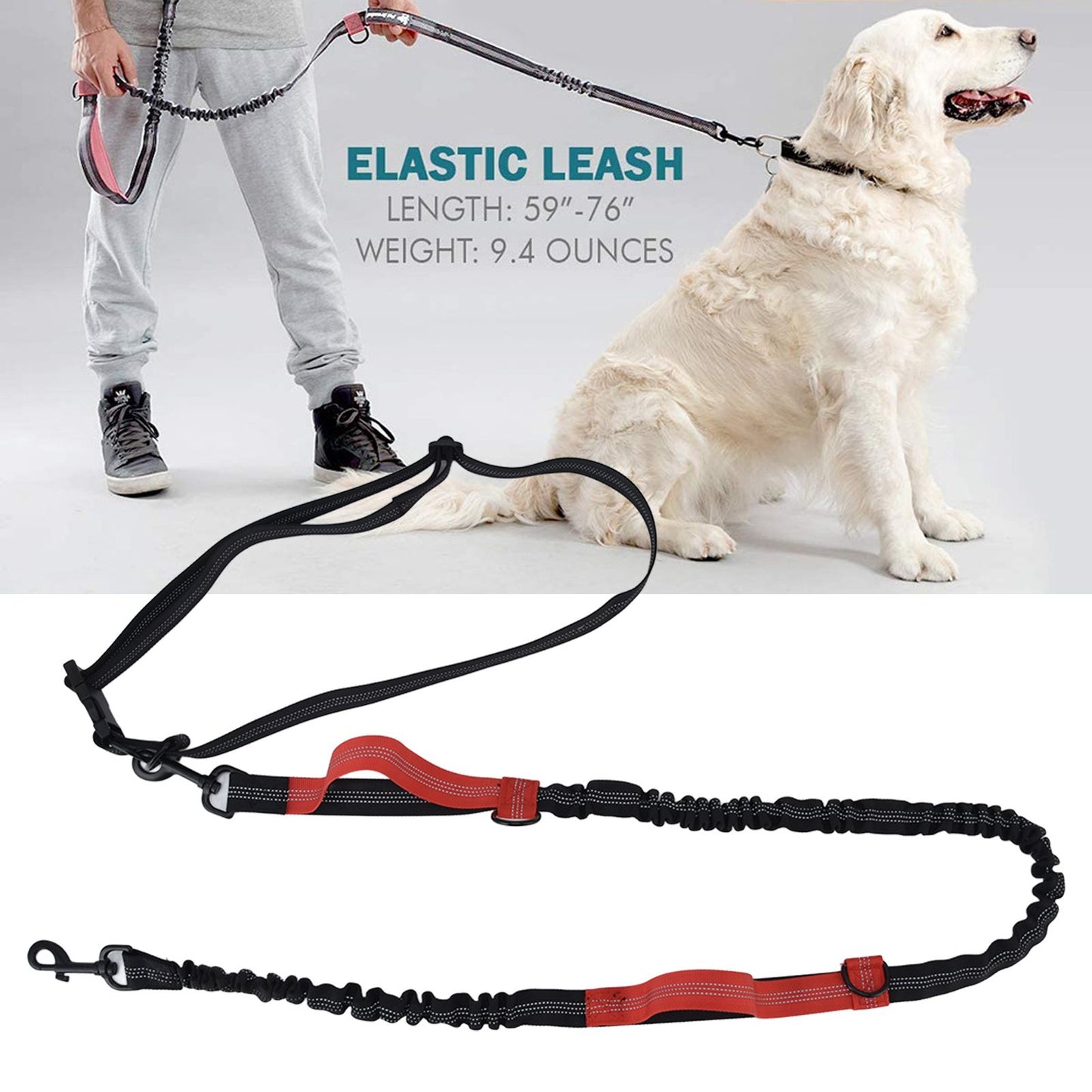 Pet Leash Reflective Retractable Portable Adjustable Dog Traction Rope for Pets Dogs Red V1294-YM0523-3111220081913