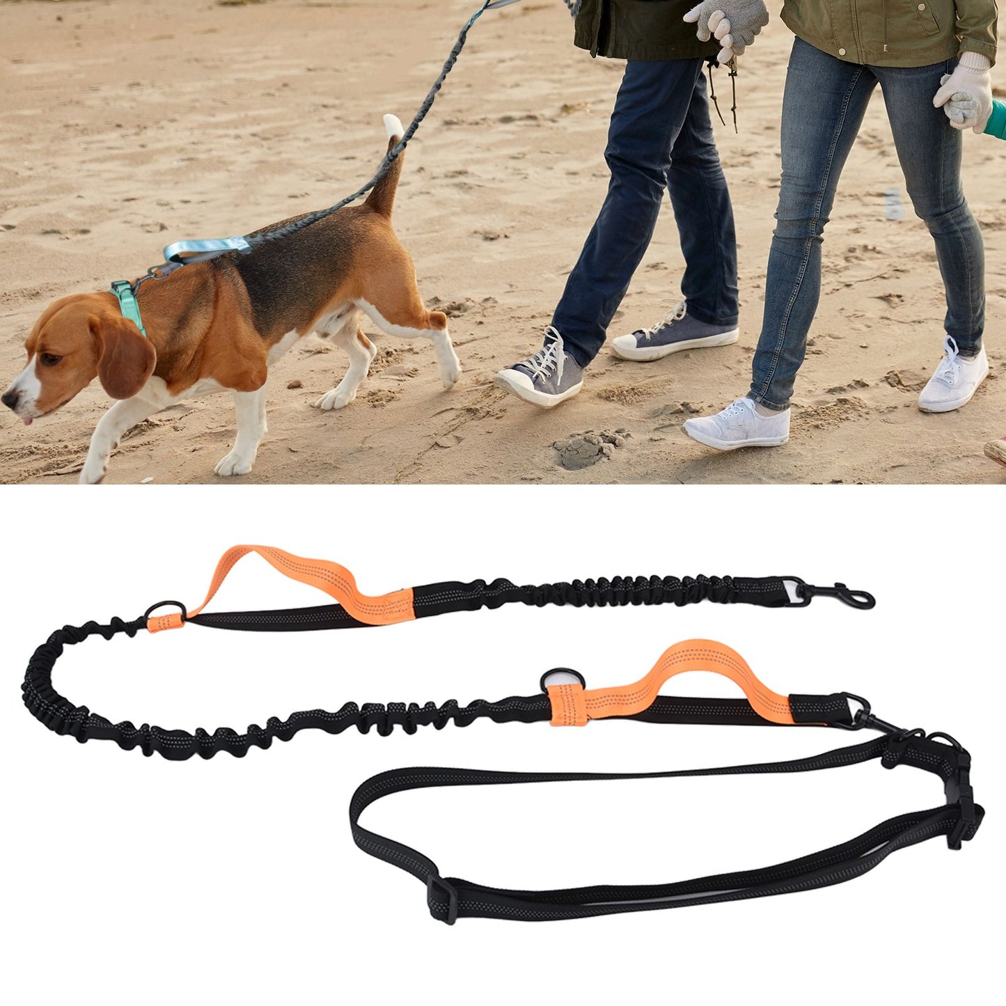 Pet Leash Reflective Retractable Portable Adjustable Dog Traction Rope for Pets Dogs Orange V1294-YM0523-3111220081914