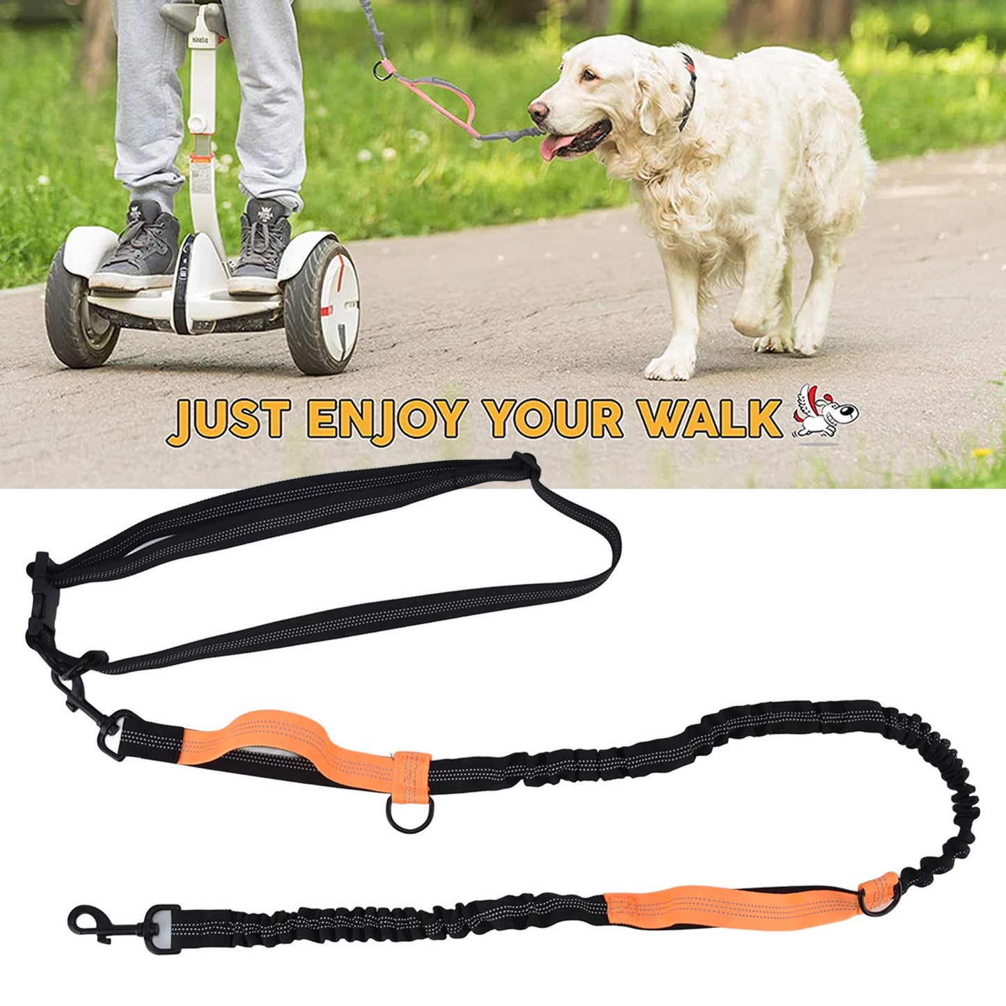 Pet Leash Reflective Retractable Portable Adjustable Dog Traction Rope for Pets Dogs Orange V1294-YM0523-3111220081914