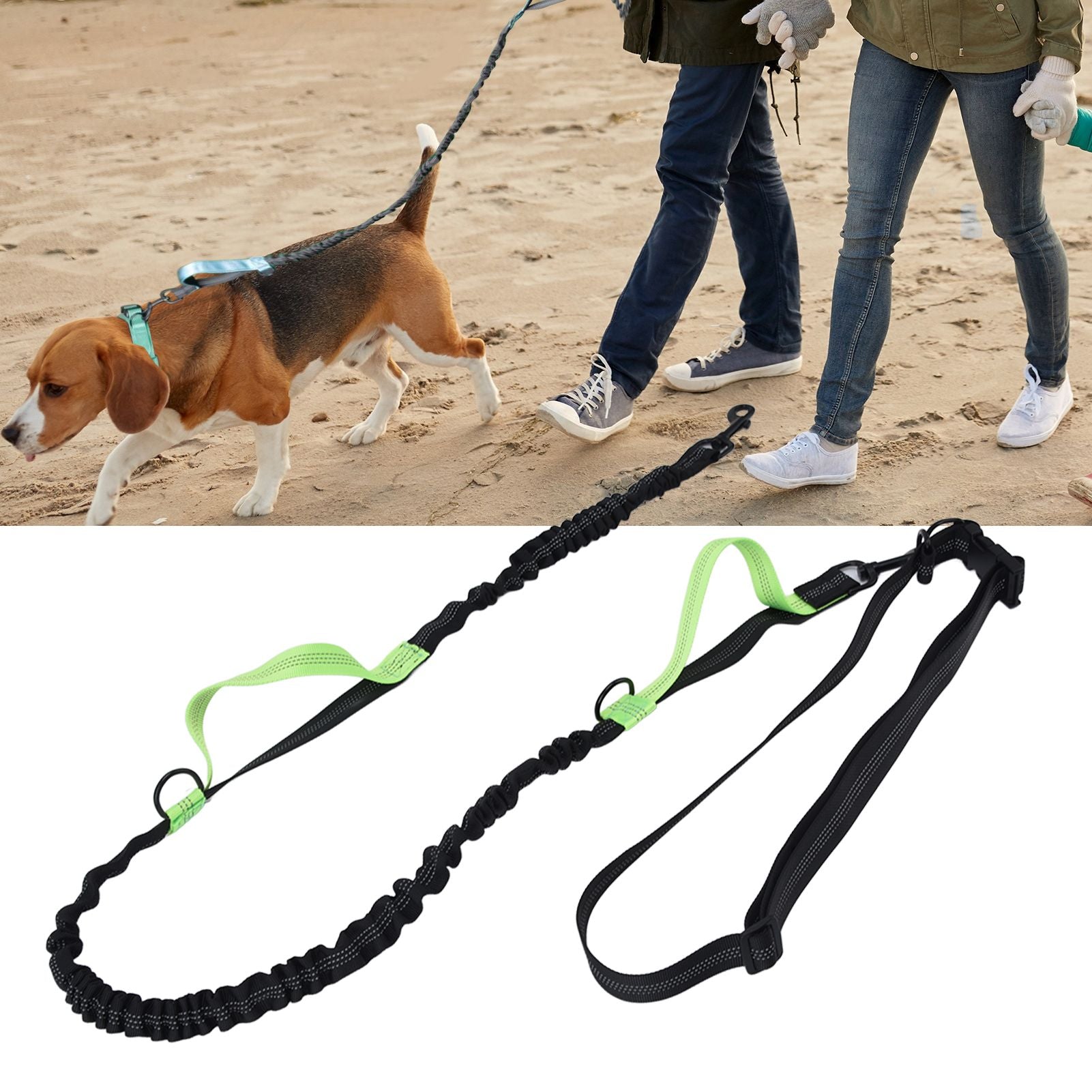 Pet Leash Reflective Retractable Portable Adjustable Dog Traction Rope for Pets Dogs Green V1294-YM0523-3111220081915