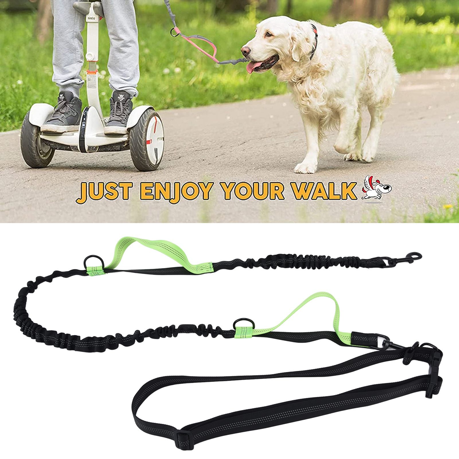 Pet Leash Reflective Retractable Portable Adjustable Dog Traction Rope for Pets Dogs Green V1294-YM0523-3111220081915
