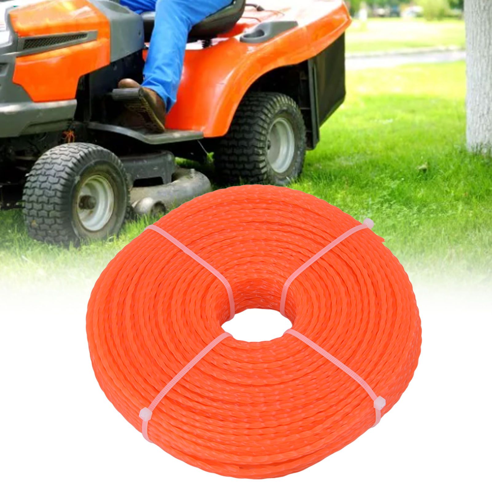 Nylon Trimmer Cord 2.7mm 100m Twist Shape Trimmer Line for Heavy Duty Lawn Mower Cutters V1294-YM0523-3111220082311