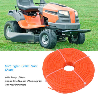 Nylon Trimmer Cord 2.7mm 100m Twist Shape Trimmer Line for Heavy Duty Lawn Mower Cutters V1294-YM0523-3111220082311