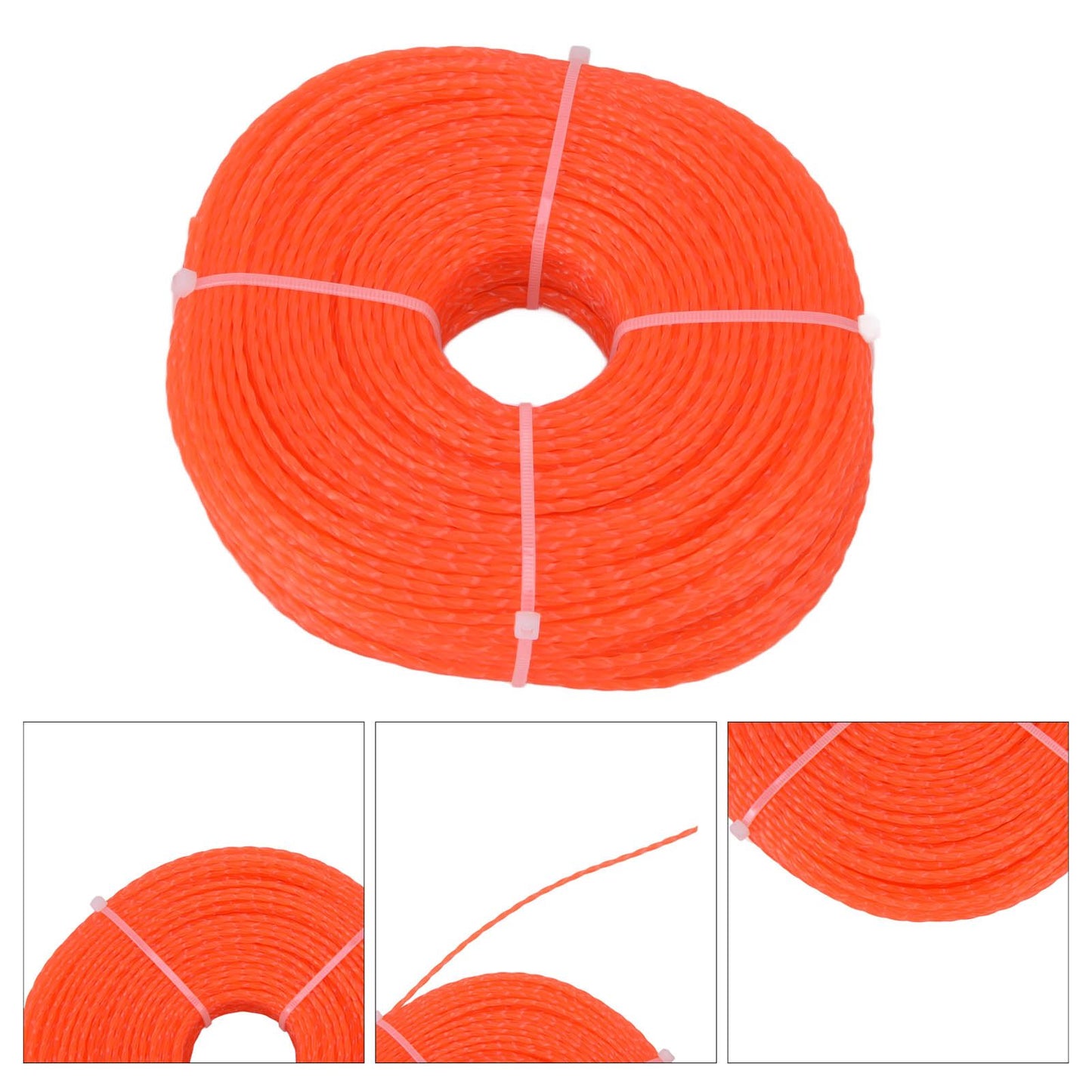 2.4mm 120m Trimmer Line Nylon String Trimmer Line Lawn Mower Accessories for Husqvarna Orange V1294-YM0523-3111220082511