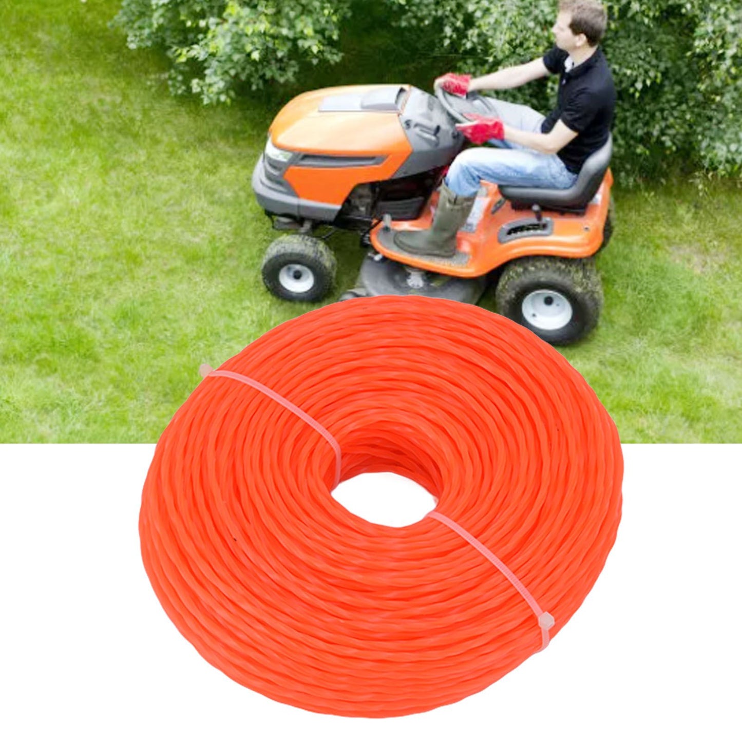 Nylon Trimmer Cord 3.0mm 85m Twisted Trimmer Line for Home Garden Heavy Duty Lawn Mower Cutters V1294-YM0523-3111220082611
