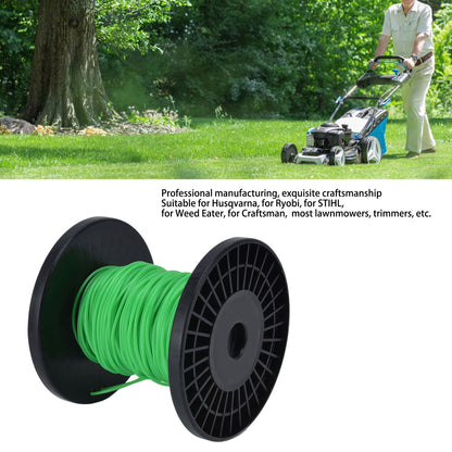 2mm String Trimmer Line Round Grass Trimmer Line Green Lawn Mower Line for Husqvarna 30m / 98.4ft V1294-YM0523-3111220082811