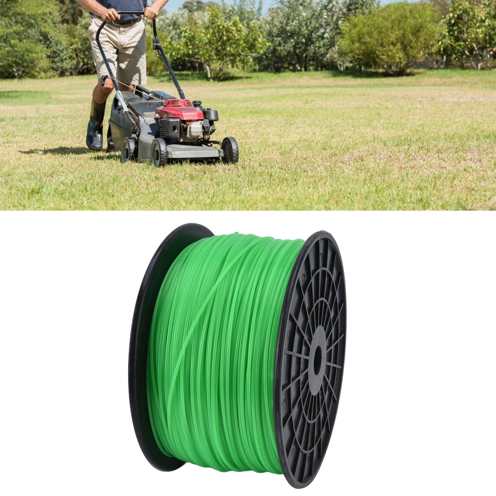 2mm String Trimmer Line Round Grass Trimmer Line Green Lawn Mower Line for Husqvarna 372m / 1220.5ft V1294-YM0523-3111220082814