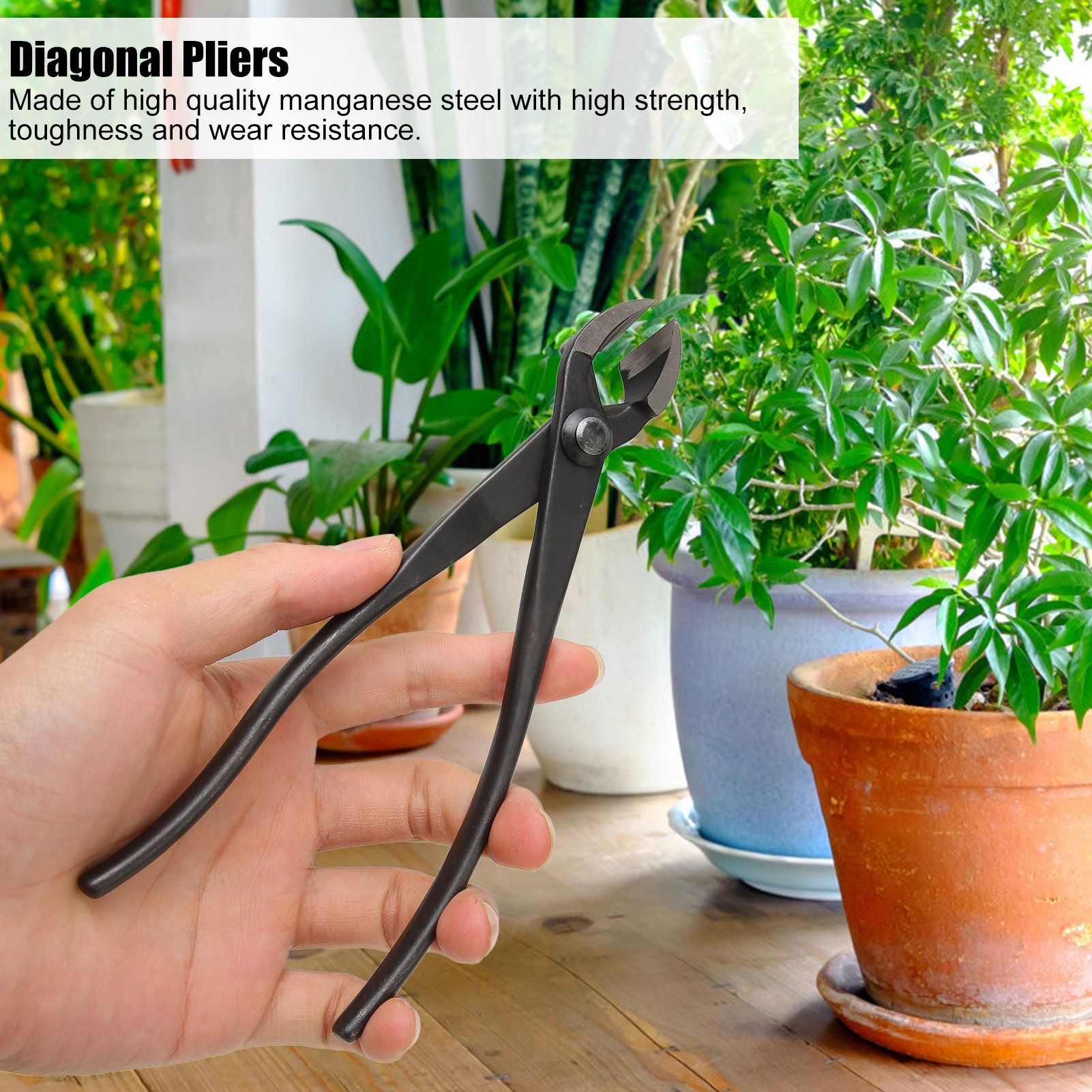 175mm Diagonal Pliers High Strength Ergonomic Handle Diagonal Pliers Professional Tools for Gardening Bonsai V1294-YM0523-3111220083611