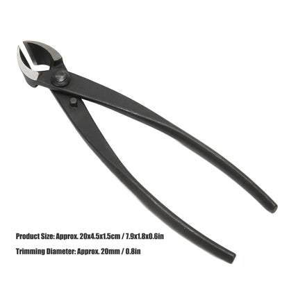 200mm/7.9in Concave Branch Cutter High Strength Manganese Steel Diagonal Pliers Black V1294-YM0523-3111220083711