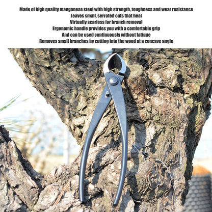 200mm/7.9in Concave Branch Cutter High Strength Manganese Steel Diagonal Pliers Black V1294-YM0523-3111220083711