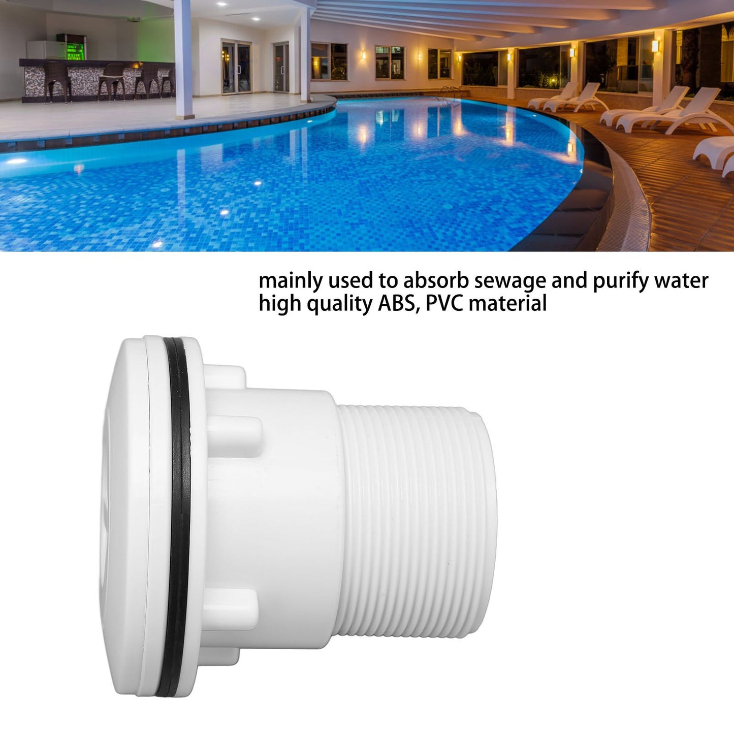 1.5 Inch Pool Nozzle Replacement G2A Thread Wear Resistant Pool Outlet Nozzle for Swimming Pool V1294-YM0523-3111220084011
