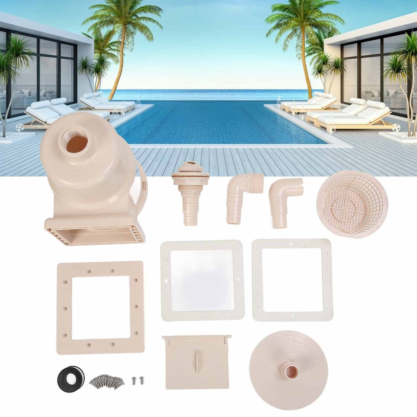 Swimming Pool Skimmer 1.5in Small Drain Pool Drainage Skimmer Swimming Pool Accessories V1294-YM0523-3111220085011