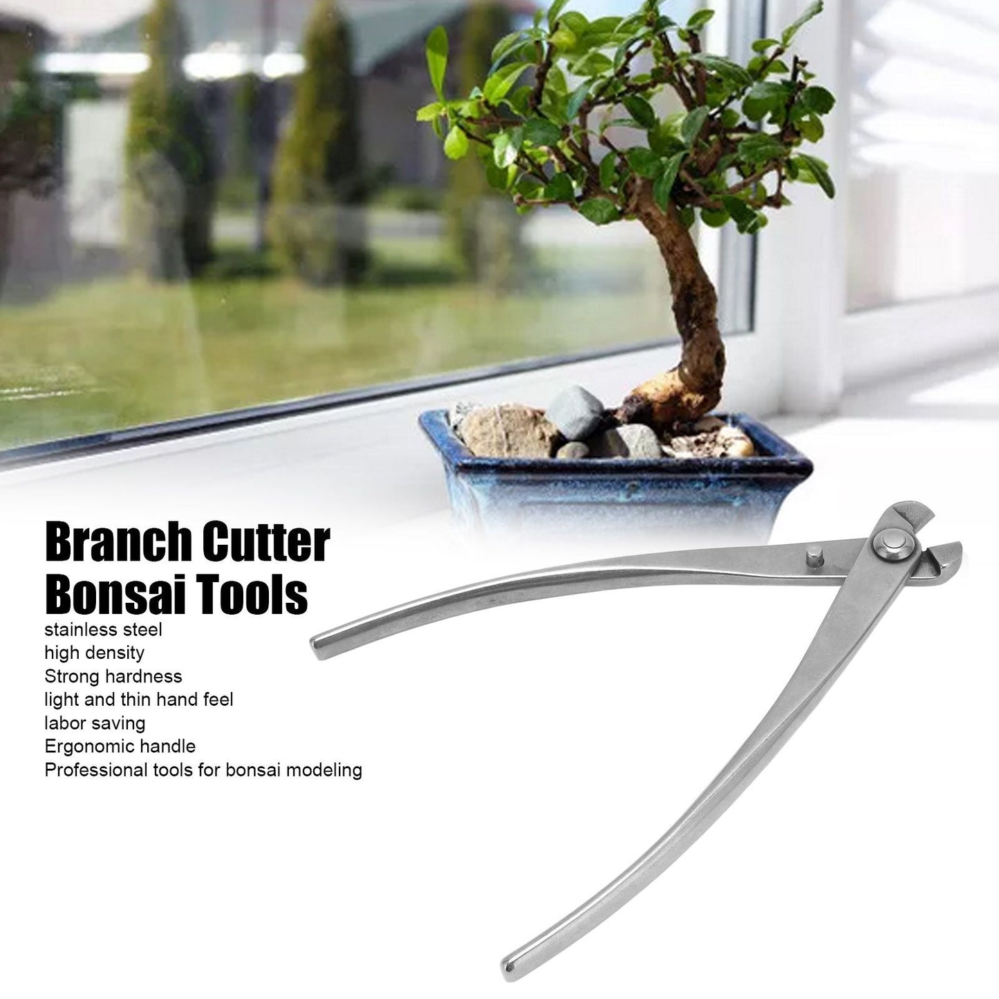 Bonsai Cutter 190mm/7.5in Stainless Steel Light Ergonomic Handle Professional Grade Bonsai Cutting Tool for V1294-YM0523-3111220085511