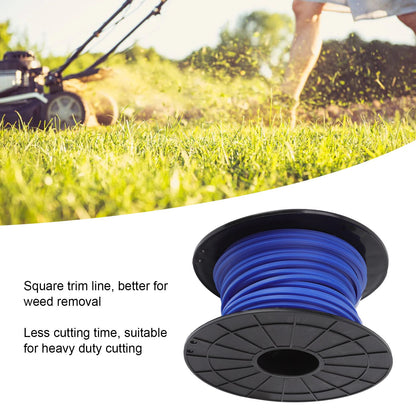 Trimmer Line 4.0mm Thickness Square Field Mower Auxiliary Tool for Husqvarna 30M Blue V1294-YM0523-3111220086011