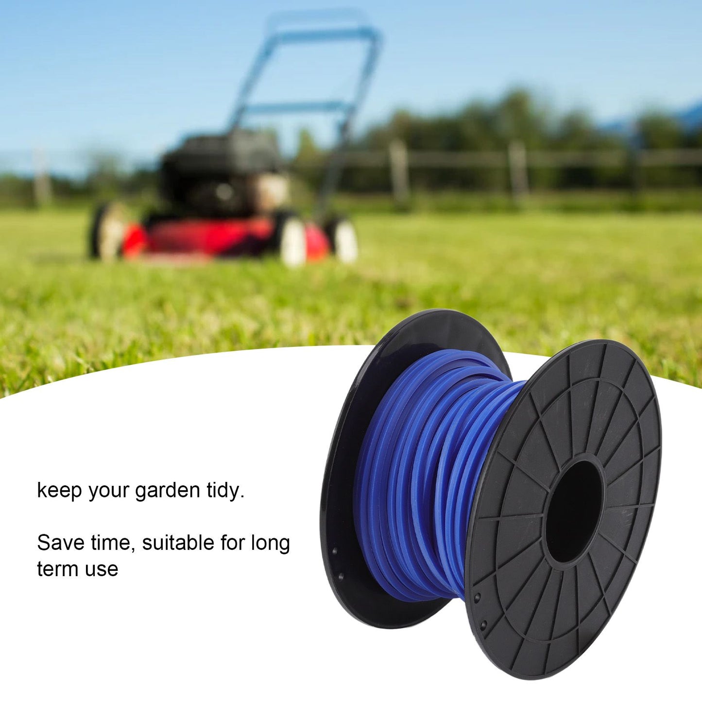 Trimmer Line 4.0mm Thickness Square Field Mower Auxiliary Tool for Husqvarna 30M Blue V1294-YM0523-3111220086011