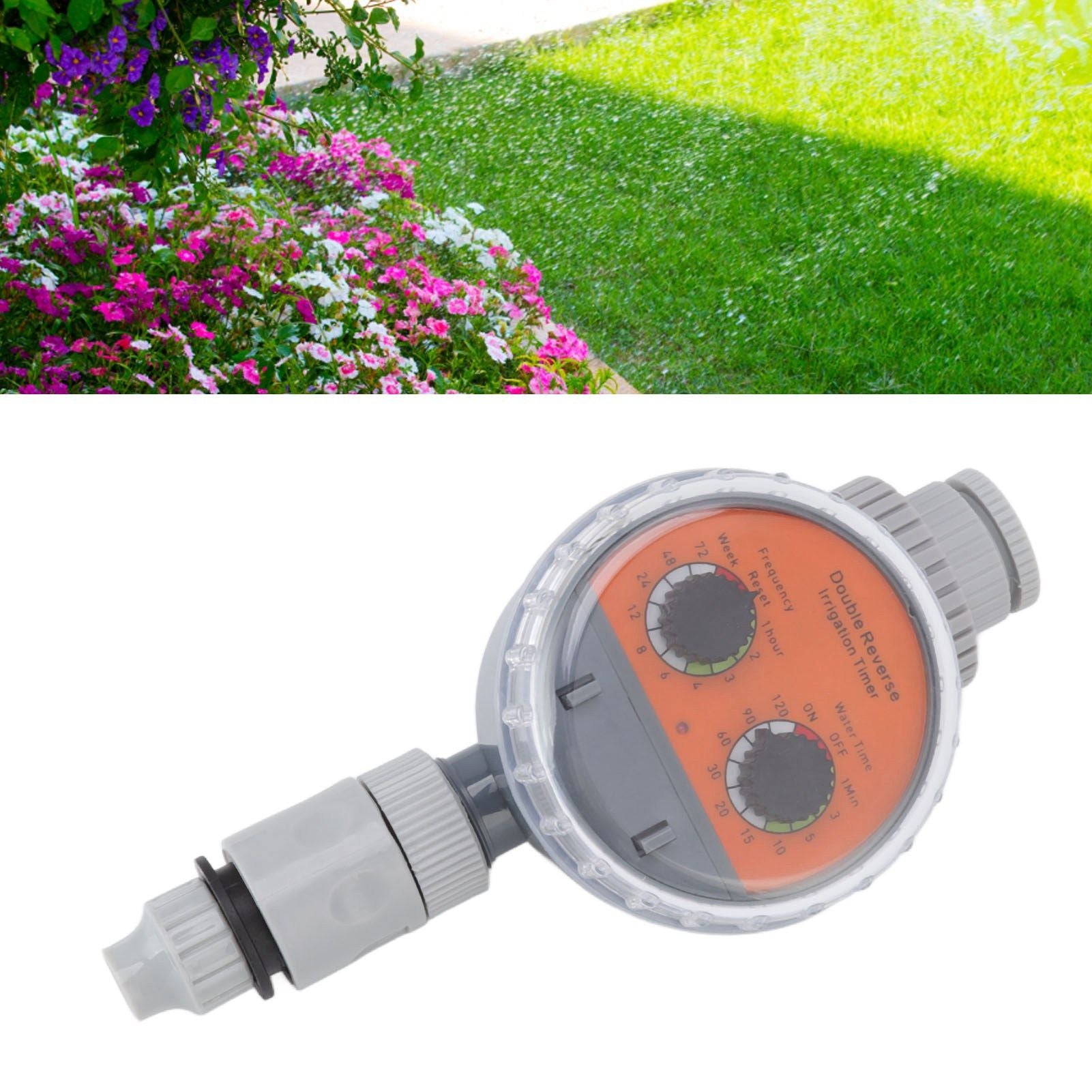 Irrigation Timer Dual Dial Ball Valve IP67 Waterproof Automatic Pressure Free Irrigation Timer for Courtyards V1294-YM0523-3111220087711