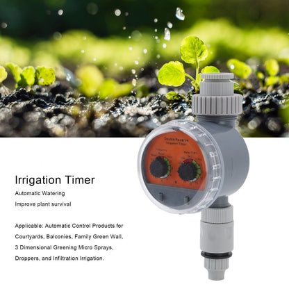 Irrigation Timer Dual Dial Ball Valve IP67 Waterproof Automatic Pressure Free Irrigation Timer for Courtyards V1294-YM0523-3111220087711
