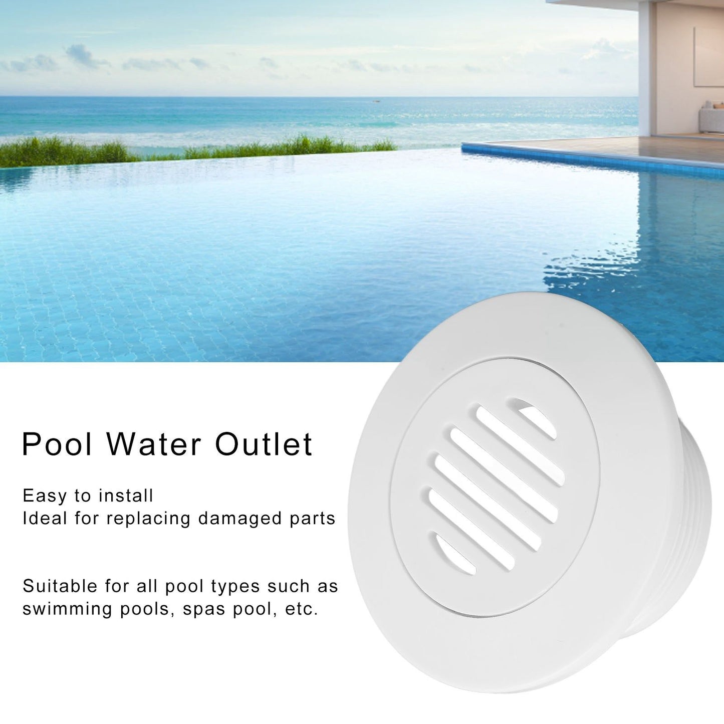 Swimming Pool Fittings Drain G2 Male Thread Professional Pool Suction Outlet for Swimming Pool Spa Pool V1294-YM0523-3111220088011