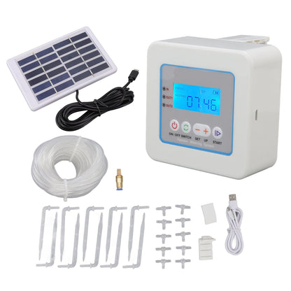Micro Automatic Drip Irrigation Kit Programmable Timer Solar Multi Function Automatic Watering Sprayer with V1294-YM0523-3111220088911