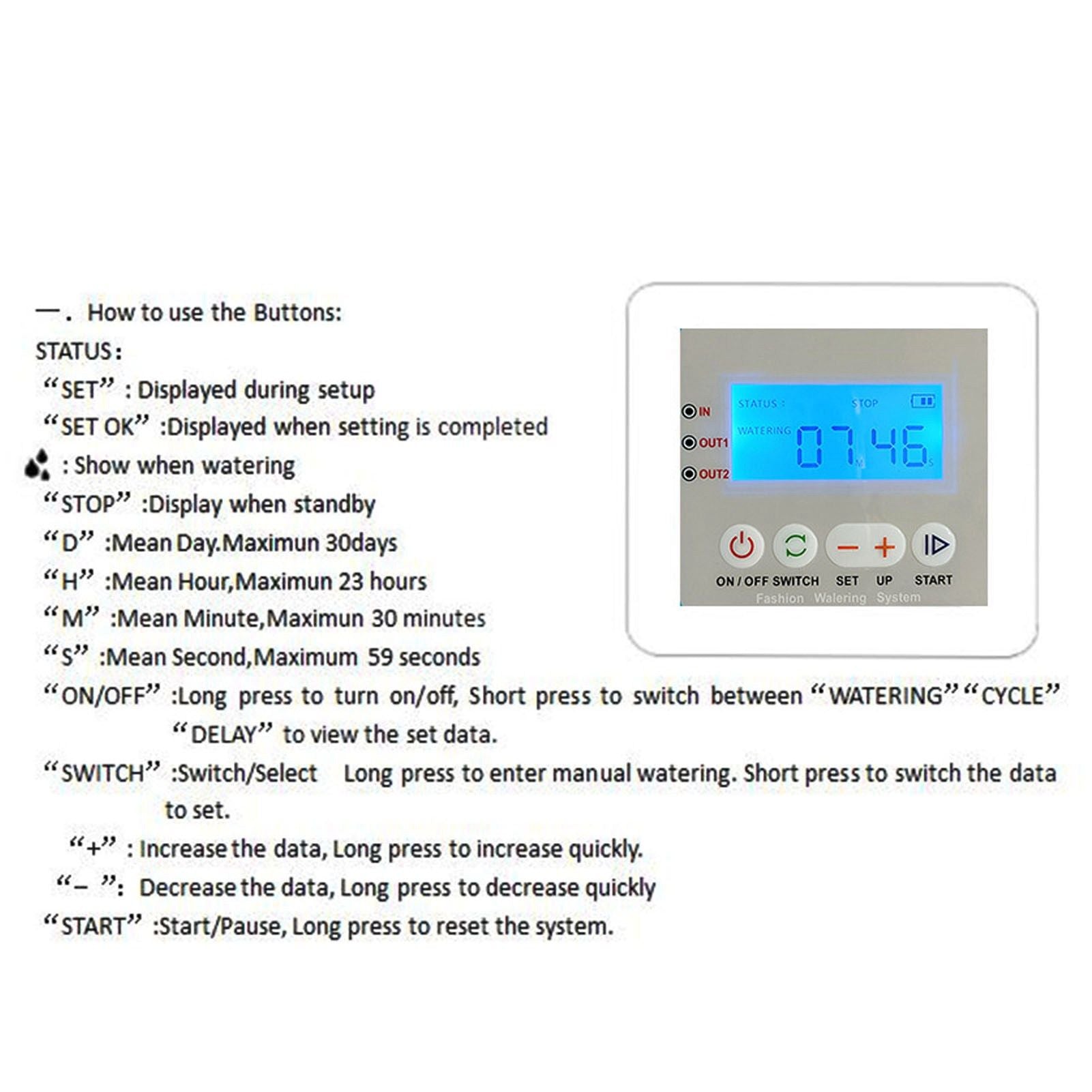 Micro Automatic Drip Irrigation Kit Programmable Timer Solar Multi Function Automatic Watering Sprayer with V1294-YM0523-3111220088911