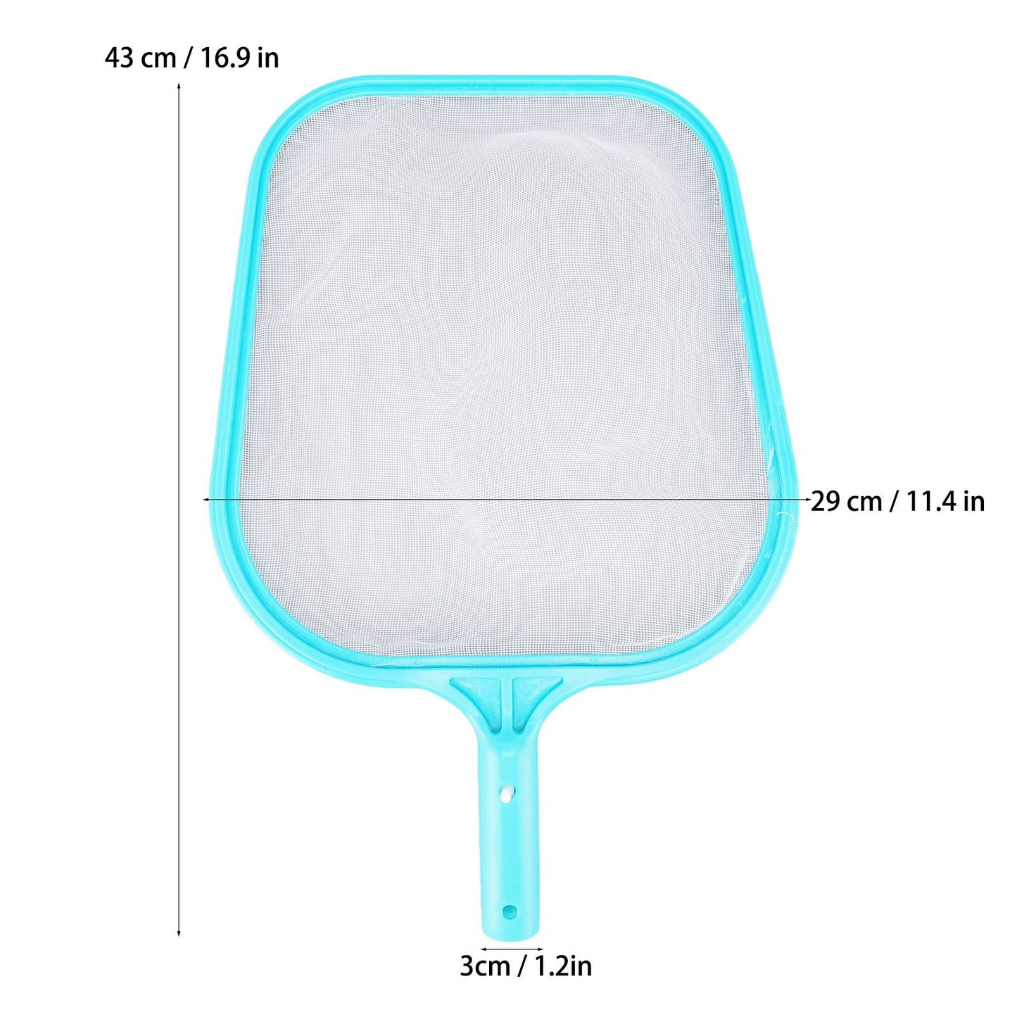 Pool Net Cyan Quick Cleaning Plastic Structure Nylon Material Pool Skimmer Leaf Net for Hot Tubs Fountains V1294-YM0523-3111220089011