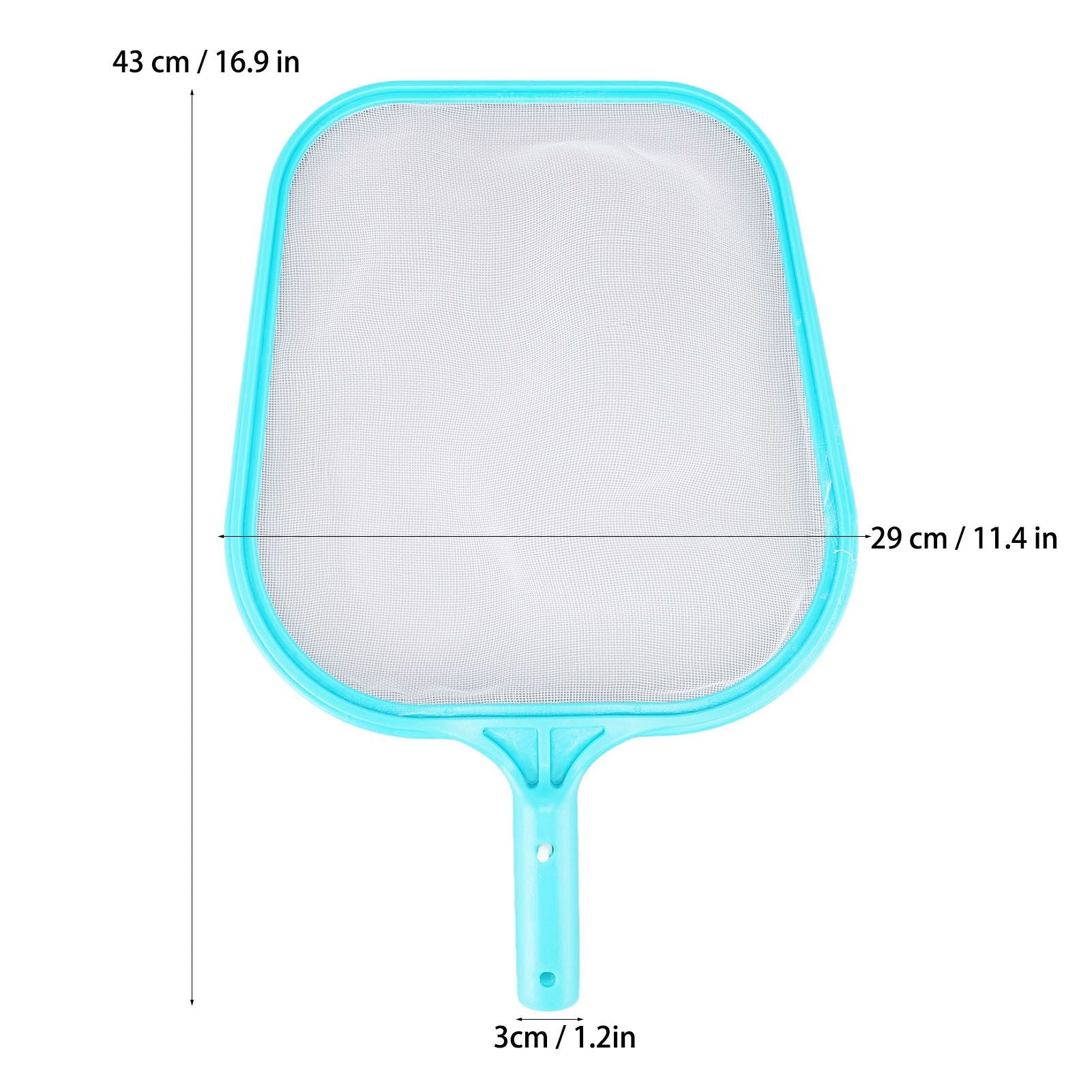 Pool Net Cyan Quick Cleaning Plastic Structure Nylon Material Pool Skimmer Leaf Net for Hot Tubs Fountains V1294-YM0523-3111220089011