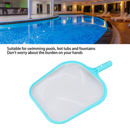 Pool Net Cyan Quick Cleaning Plastic Structure Nylon Material Pool Skimmer Leaf Net for Hot Tubs Fountains V1294-YM0523-3111220089011